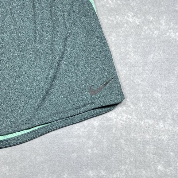 Nike Shorts Mens Size XXL Green Dri Fit 8.5 inch Inseam Swoosh Athleisure 2643 - Picture 4 of 13